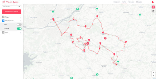 Capture d'écran de ma webapp sur l'oenologie
